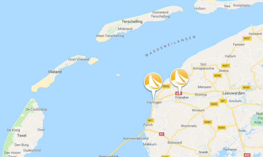 Vaargebied gouden vloot Wadden